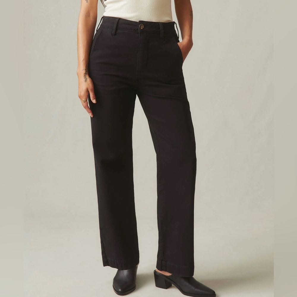 American Giant Women's Black Wide Leg Pants sz 8